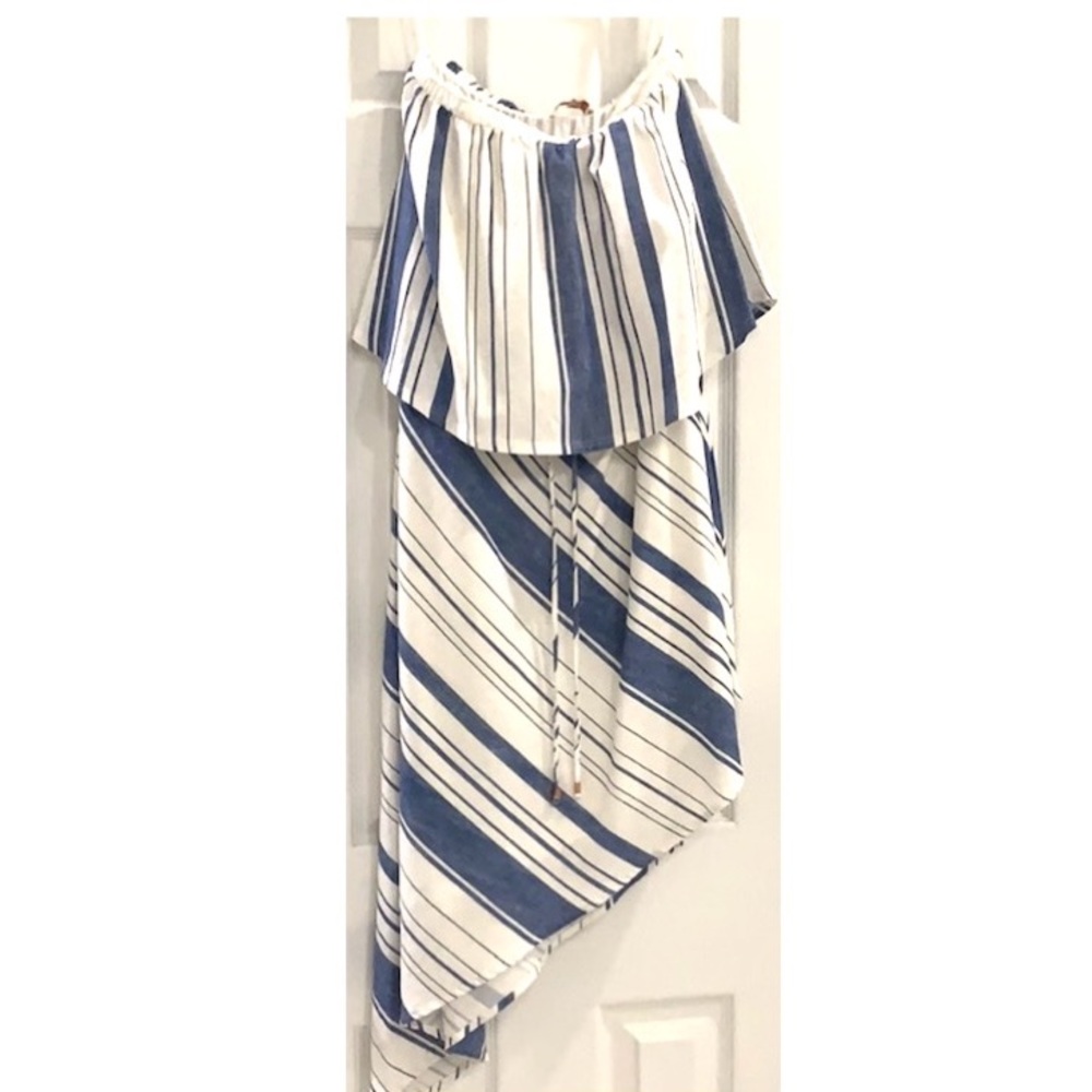 Gibson Latimer Striped Asymmetrical Dress